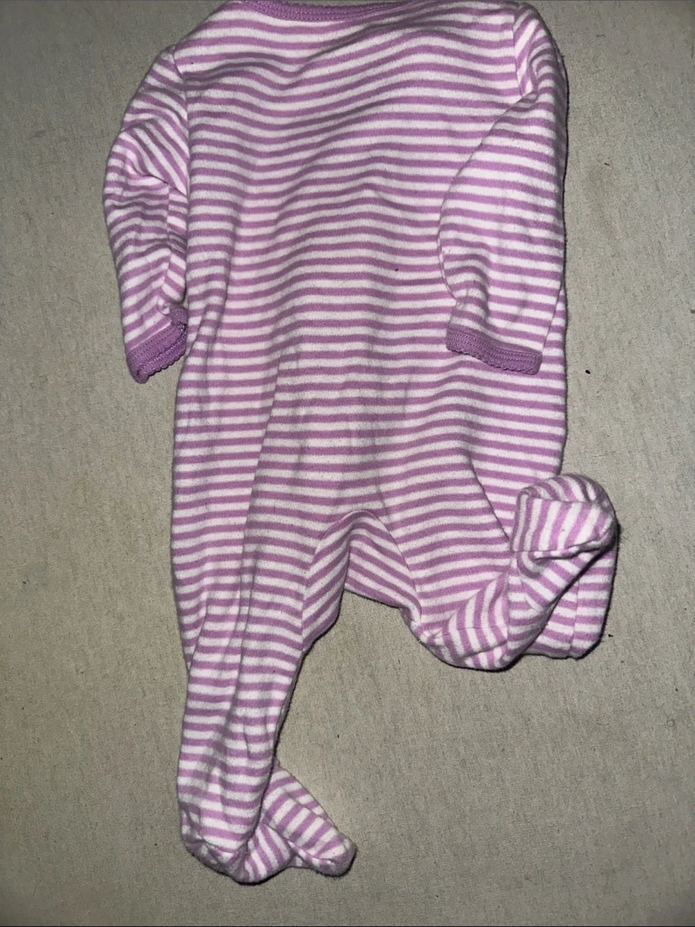Kids Size 6M Carters Striped Baby One-Piece Footed Pajamas with Owl Applique